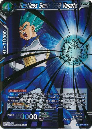 Restless Spirit SSB Vegeta (BT2-040) [Union Force] | Dragon's Lair Comics and Fantasy Houston TX