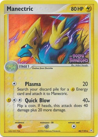 Manectric (46/110) (Stamped) [EX: Holon Phantoms] | Dragon's Lair Comics and Fantasy Houston TX