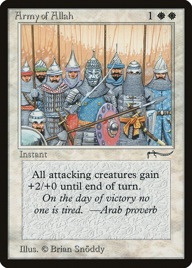 Army of Allah (Light Mana Cost) [Arabian Nights] | Dragon's Lair Comics and Fantasy Houston TX