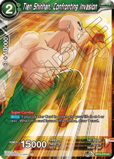 Tien Shinhan, Confronting Invasion (BT15-078) [Saiyan Showdown] | Dragon's Lair Comics and Fantasy Houston TX