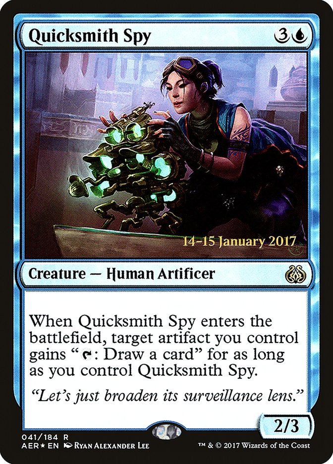 Quicksmith Spy [Aether Revolt Prerelease Promos] | Dragon's Lair Comics and Fantasy Houston TX