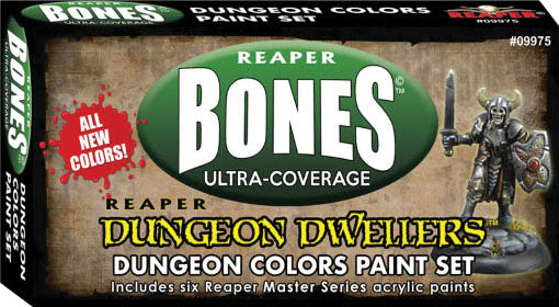 Reaper Master Series Paints: Bones Ultra-Coverage Dungeon Dwellers Paint Set - Dungeon Colors | Dragon's Lair Comics and Fantasy Houston TX