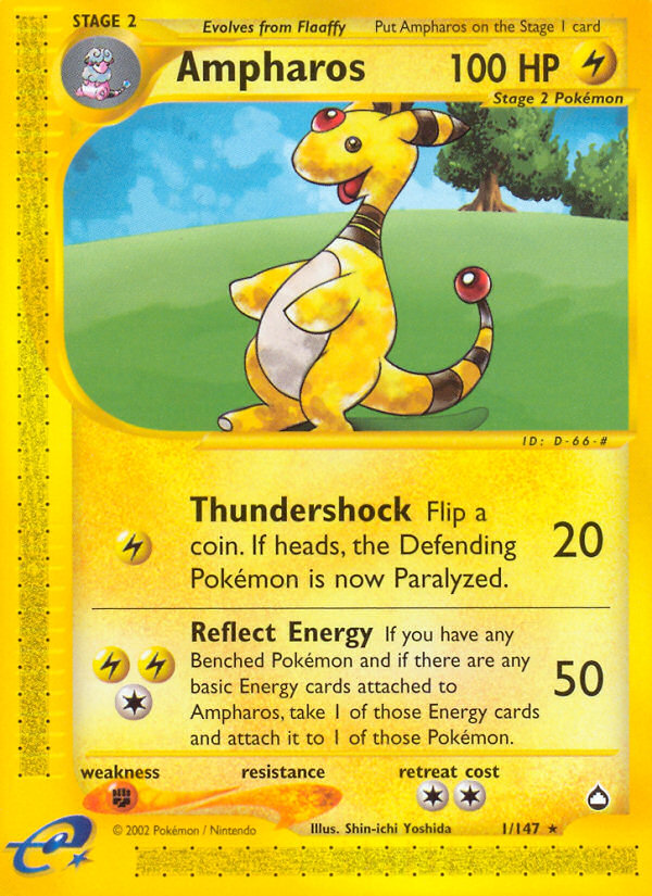 Ampharos (1/147) [Aquapolis] | Dragon's Lair Comics and Fantasy Houston TX