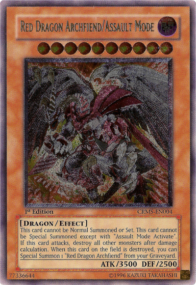 Red Dragon Archfiend/Assault Mode [CRMS-EN004] Ultimate Rare | Dragon's Lair Comics and Fantasy Houston TX