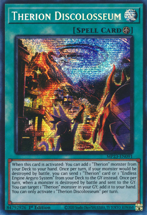 Therion Discolosseum [MP23-EN091] Prismatic Secret Rare | Dragon's Lair Comics and Fantasy Houston TX