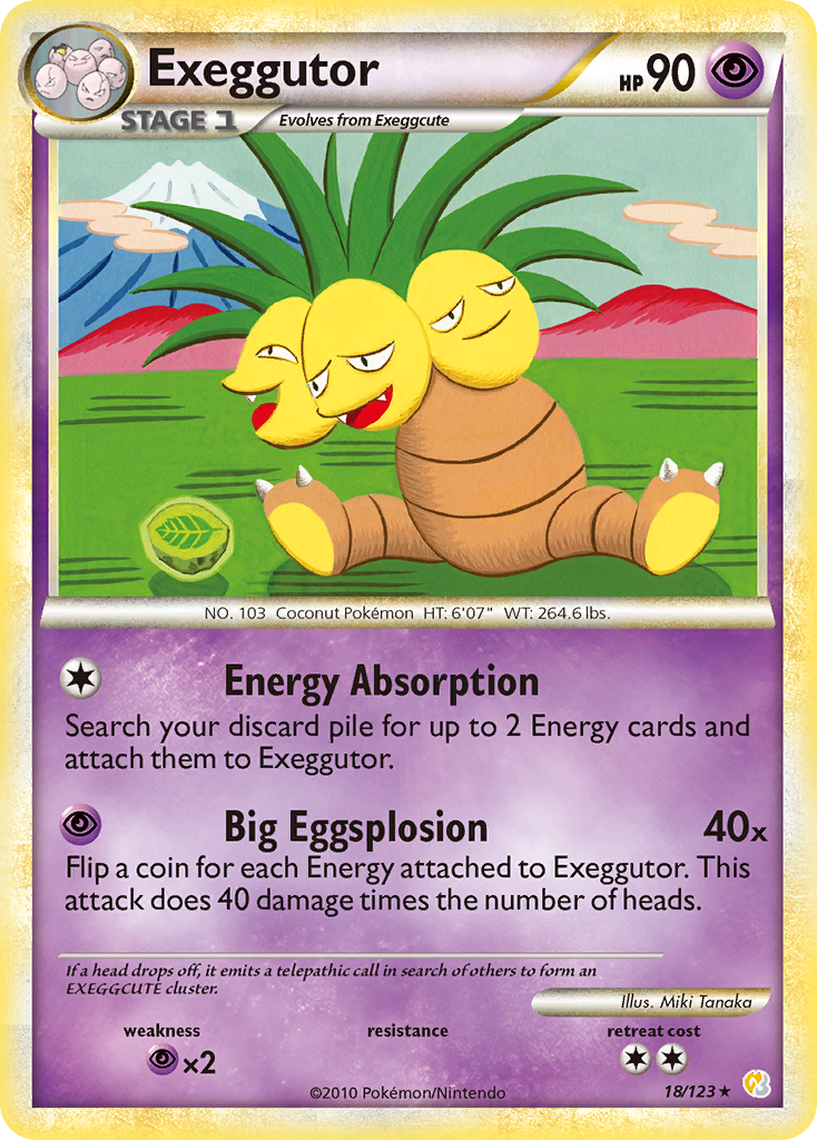 Exeggutor (18/123) [HeartGold & SoulSilver: Base Set] | Dragon's Lair Comics and Fantasy Houston TX