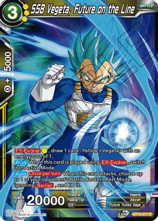 SSB Vegeta, Future on the Line (BT16-077) [Realm of the Gods] | Dragon's Lair Comics and Fantasy Houston TX