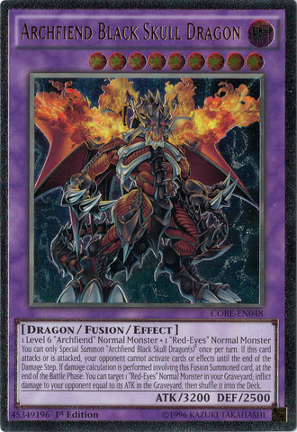 Archfiend Black Skull Dragon [CORE-EN048] Ultimate Rare | Dragon's Lair Comics and Fantasy Houston TX