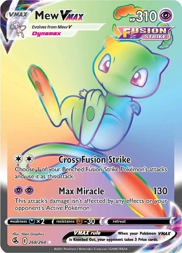 Mew VMAX (268/264) [Sword & Shield: Fusion Strike] | Dragon's Lair Comics and Fantasy Houston TX