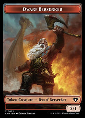 Bird // Dwarf Berserker Double-Sided Token [Commander Masters Tokens] | Dragon's Lair Comics and Fantasy Houston TX