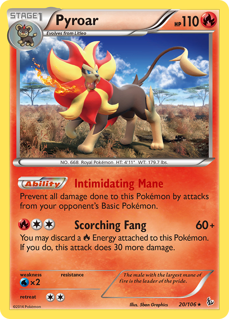 Pyroar (20/106) [XY: Flashfire] | Dragon's Lair Comics and Fantasy Houston TX