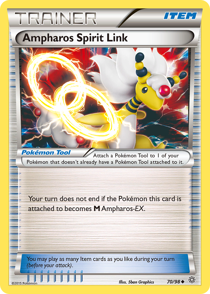 Ampharos Spirit Link (70/98) [XY: Ancient Origins] | Dragon's Lair Comics and Fantasy Houston TX