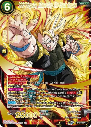 SS3 Gogeta, Thwarting the Dark Empire (Gold Stamped) (P-308) [Mythic Booster] | Dragon's Lair Comics and Fantasy Houston TX