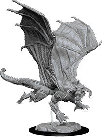 Wizkids Dungeons and Dragons Nolzur`s Marvelous Unpainted Miniatures: W8 Young Black Dragon | Dragon's Lair Comics and Fantasy Houston TX