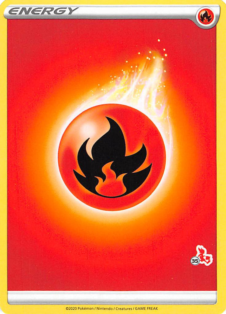 Fire Energy (Cinderace Stamp #35) [Battle Academy 2022] | Dragon's Lair Comics and Fantasy Houston TX