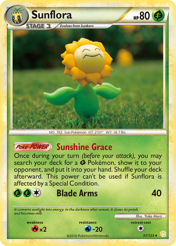 Sunflora (31/123) [HeartGold & SoulSilver: Base Set] | Dragon's Lair Comics and Fantasy Houston TX