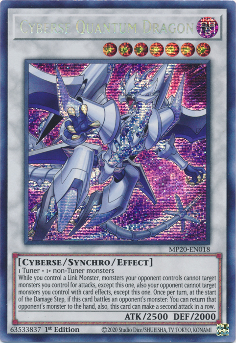 Cyberse Quantum Dragon [MP20-EN018] Prismatic Secret Rare | Dragon's Lair Comics and Fantasy Houston TX