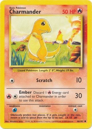 Charmander (46/102) [Base Set Unlimited] | Dragon's Lair Comics and Fantasy Houston TX