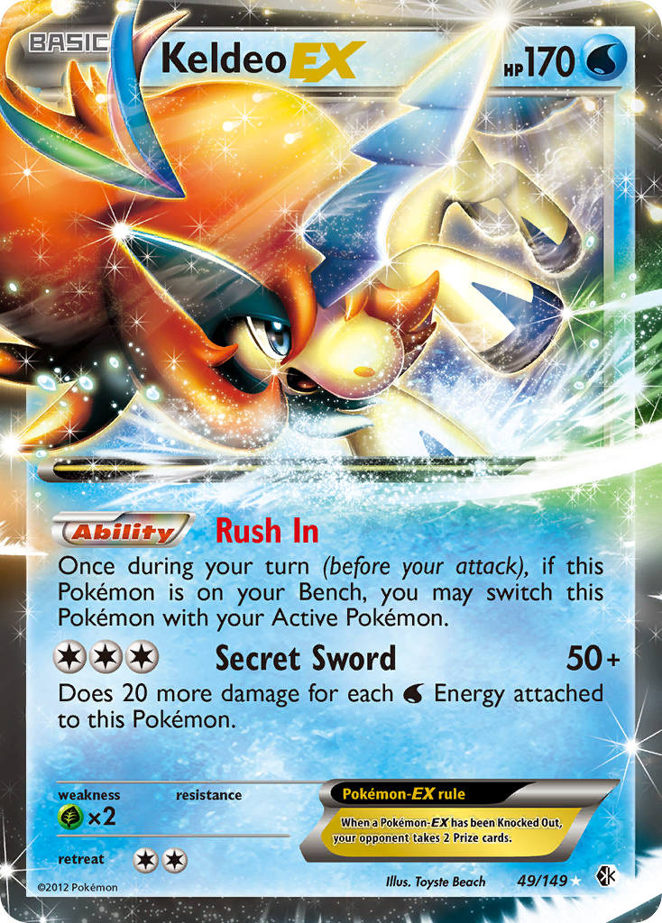 Keldeo EX (49/149) [Black & White: Boundaries Crossed] | Dragon's Lair Comics and Fantasy Houston TX