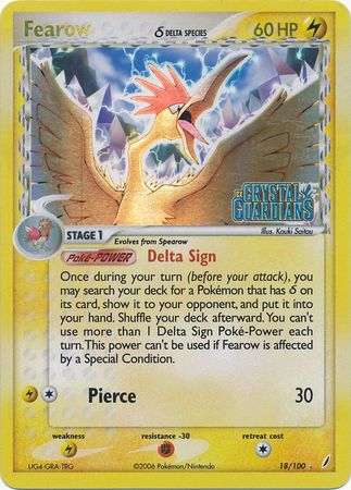 Fearow (18/100) (Delta Species) (Stamped) [EX: Crystal Guardians] | Dragon's Lair Comics and Fantasy Houston TX