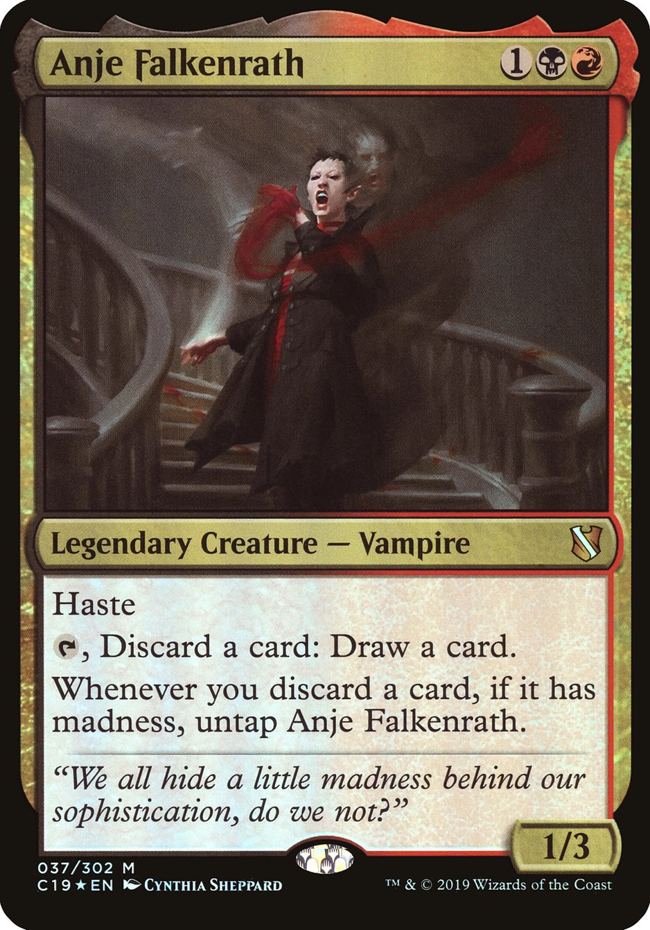 Anje Falkenrath (Oversized) [Commander 2019 Oversized] | Dragon's Lair Comics and Fantasy Houston TX