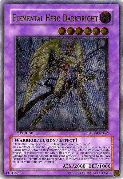 Elemental Hero Darkbright [TAEV-EN042] Ultimate Rare | Dragon's Lair Comics and Fantasy Houston TX