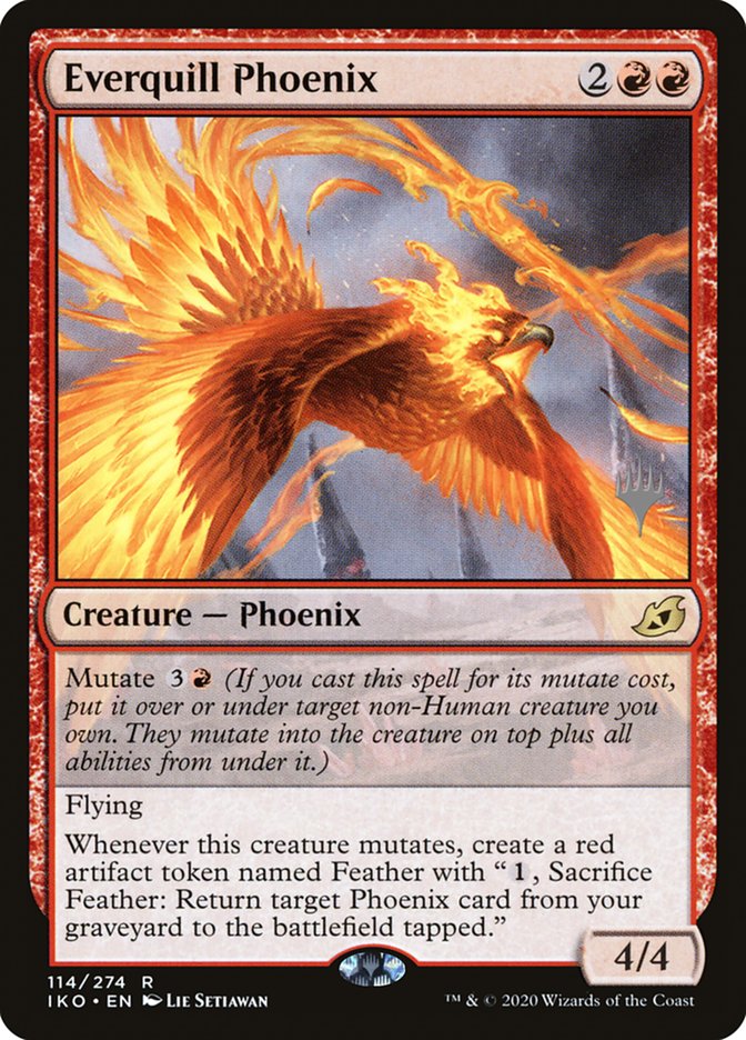 Everquill Phoenix (Promo Pack) [Ikoria: Lair of Behemoths Promos] | Dragon's Lair Comics and Fantasy Houston TX