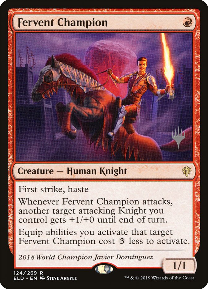 Fervent Champion (Promo Pack) [Throne of Eldraine Promos] | Dragon's Lair Comics and Fantasy Houston TX