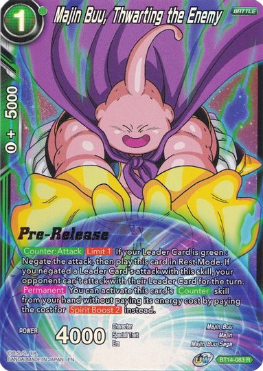 Majin Buu, Thwarting the Enemy (BT14-083) [Cross Spirits Prerelease Promos] | Dragon's Lair Comics and Fantasy Houston TX