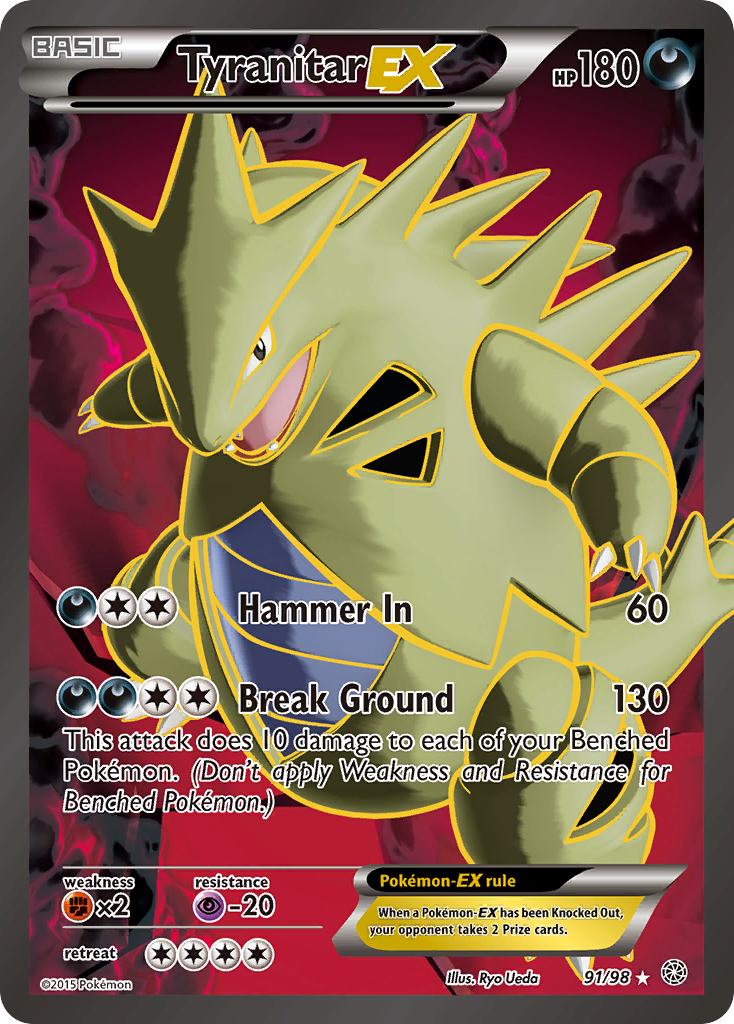 Tyranitar EX (91/98) [XY: Ancient Origins] | Dragon's Lair Comics and Fantasy Houston TX