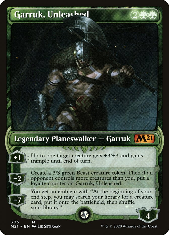 Garruk, Unleashed (Showcase) [Core Set 2021] | Dragon's Lair Comics and Fantasy Houston TX