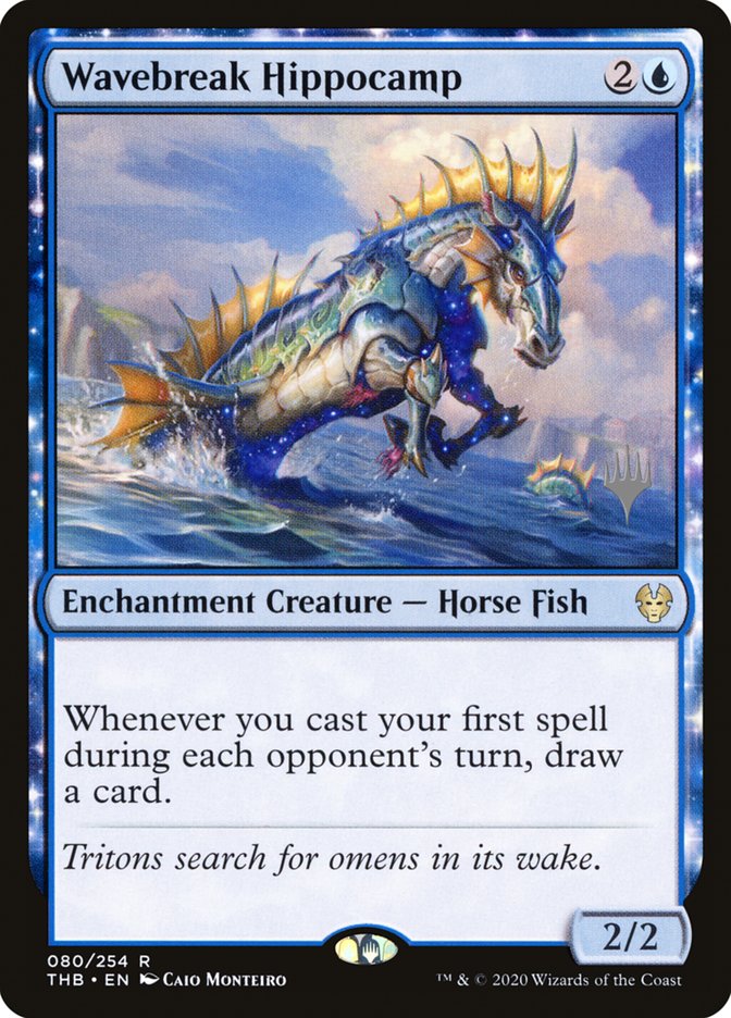 Wavebreak Hippocamp (Promo Pack) [Theros Beyond Death Promos] | Dragon's Lair Comics and Fantasy Houston TX