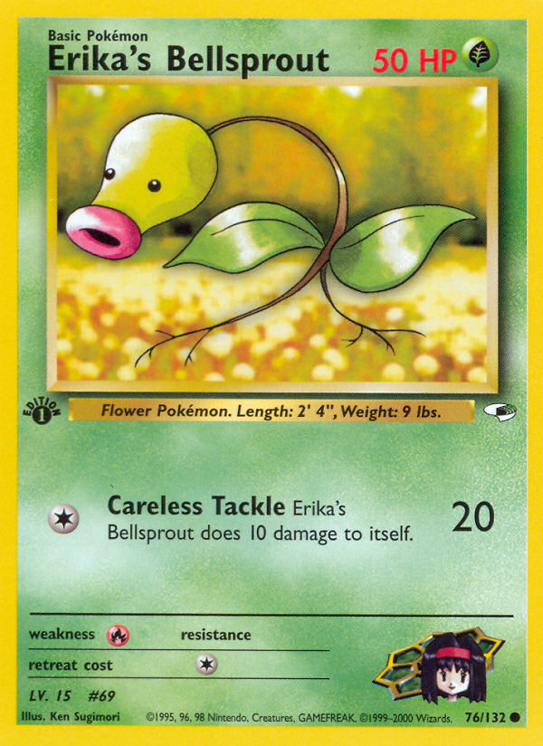 Erika's Bellsprout (76/132) [Gym Heroes 1st Edition] | Dragon's Lair Comics and Fantasy Houston TX