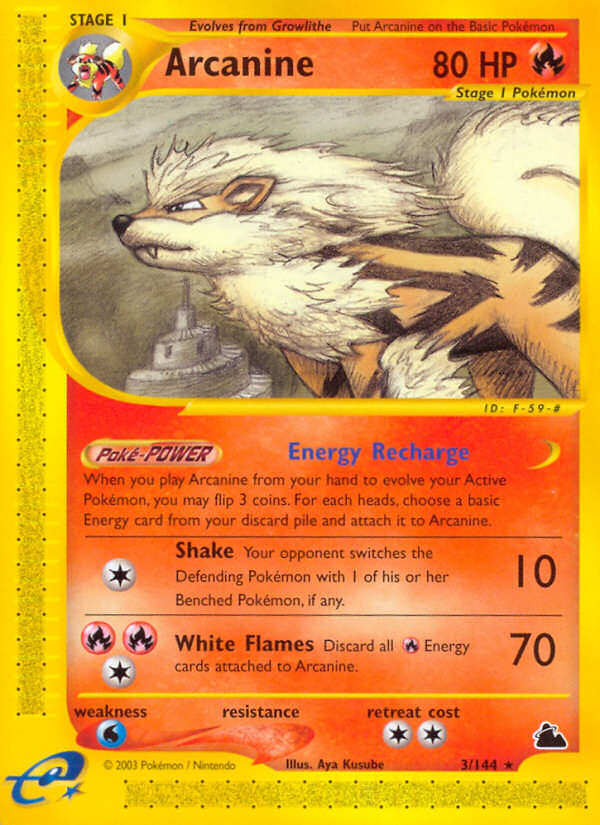 Arcanine (3/144) [Skyridge] | Dragon's Lair Comics and Fantasy Houston TX