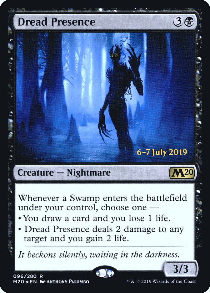 Dread Presence [Core Set 2020 Prerelease Promos] | Dragon's Lair Comics and Fantasy Houston TX