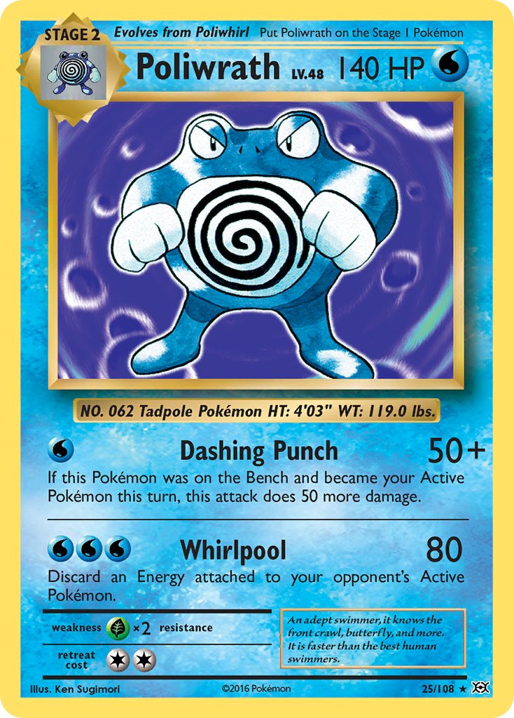 Poliwrath (25/108) (Theme Deck Exclusive) [XY: Evolutions] | Dragon's Lair Comics and Fantasy Houston TX