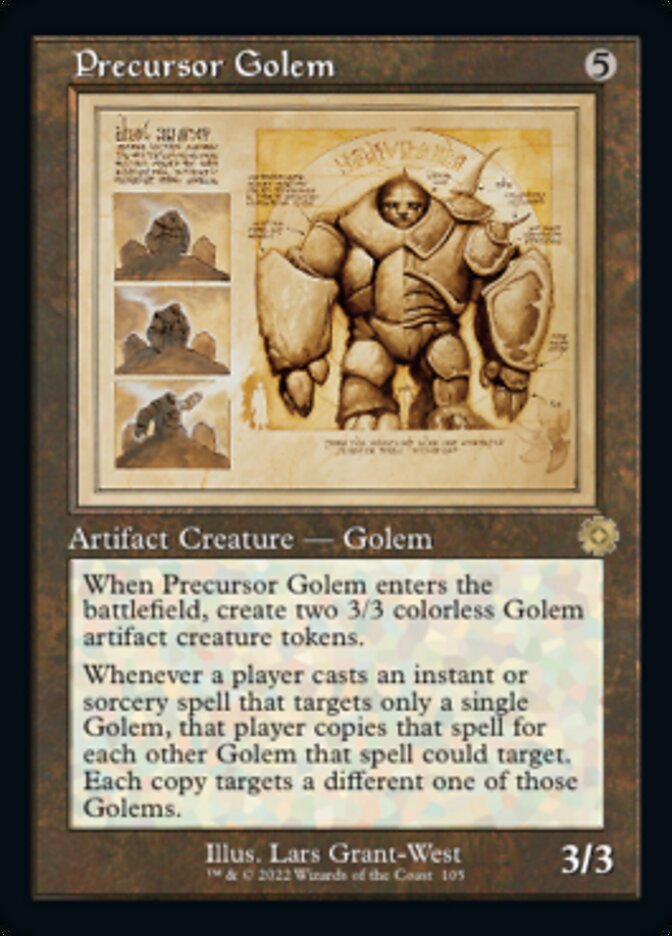 Precursor Golem (Retro Schematic) [The Brothers' War Retro Artifacts] | Dragon's Lair Comics and Fantasy Houston TX