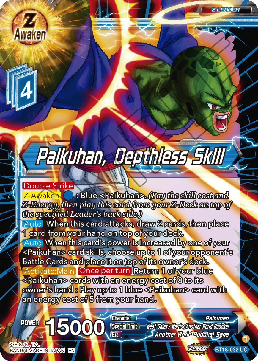 Paikuhan, Depthless Skill (BT18-032) [Dawn of the Z-Legends] | Dragon's Lair Comics and Fantasy Houston TX