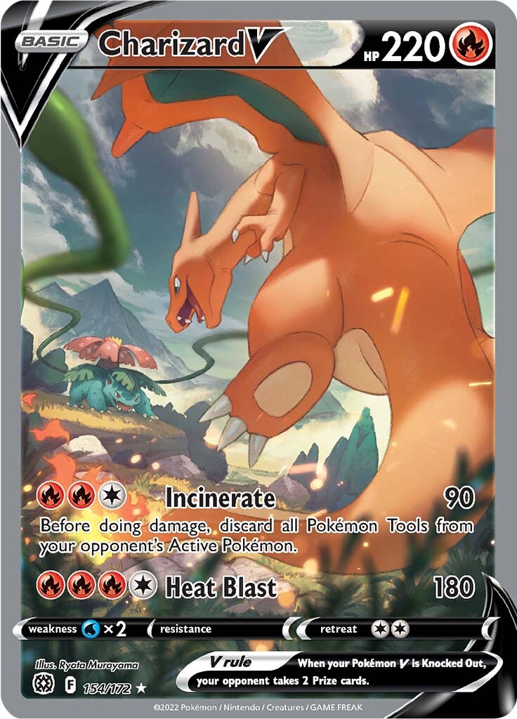 Charizard V (154/172) [Sword & Shield: Brilliant Stars] | Dragon's Lair Comics and Fantasy Houston TX