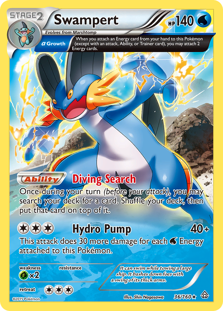 Swampert (36/160) [XY: Primal Clash] | Dragon's Lair Comics and Fantasy Houston TX