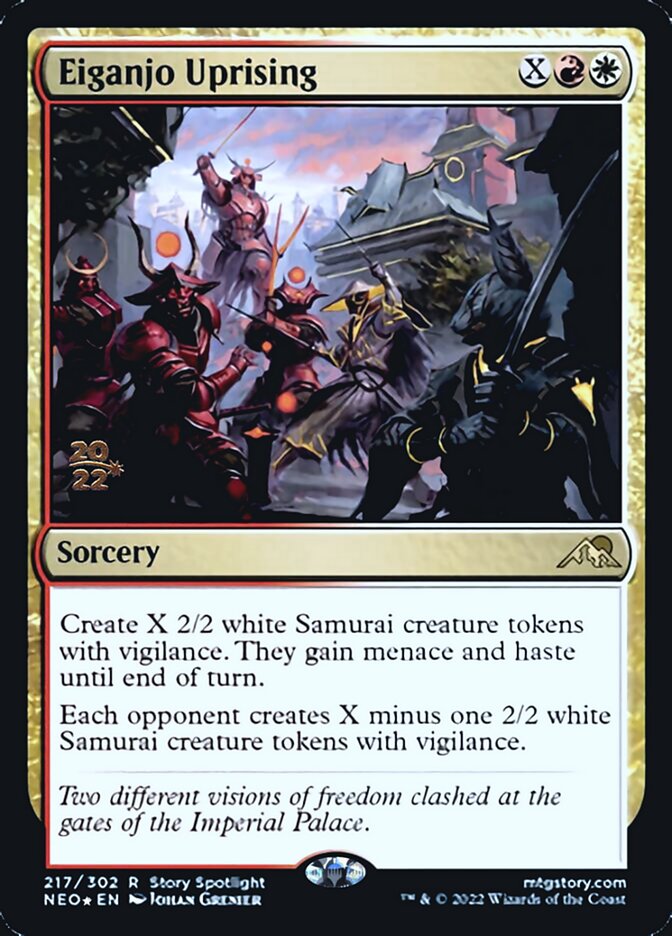 Eiganjo Uprising [Kamigawa: Neon Dynasty Prerelease Promos] | Dragon's Lair Comics and Fantasy Houston TX