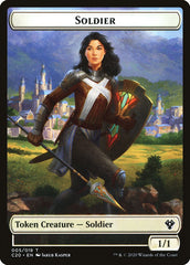 Elemental (003) // Soldier Double-Sided Token [Commander 2020 Tokens] | Dragon's Lair Comics and Fantasy Houston TX