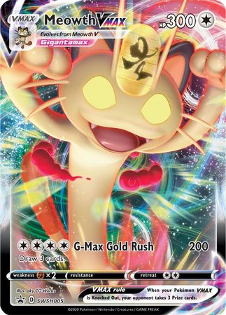 Meowth VMAX (SWSH005) [Sword & Shield: Black Star Promos] | Dragon's Lair Comics and Fantasy Houston TX