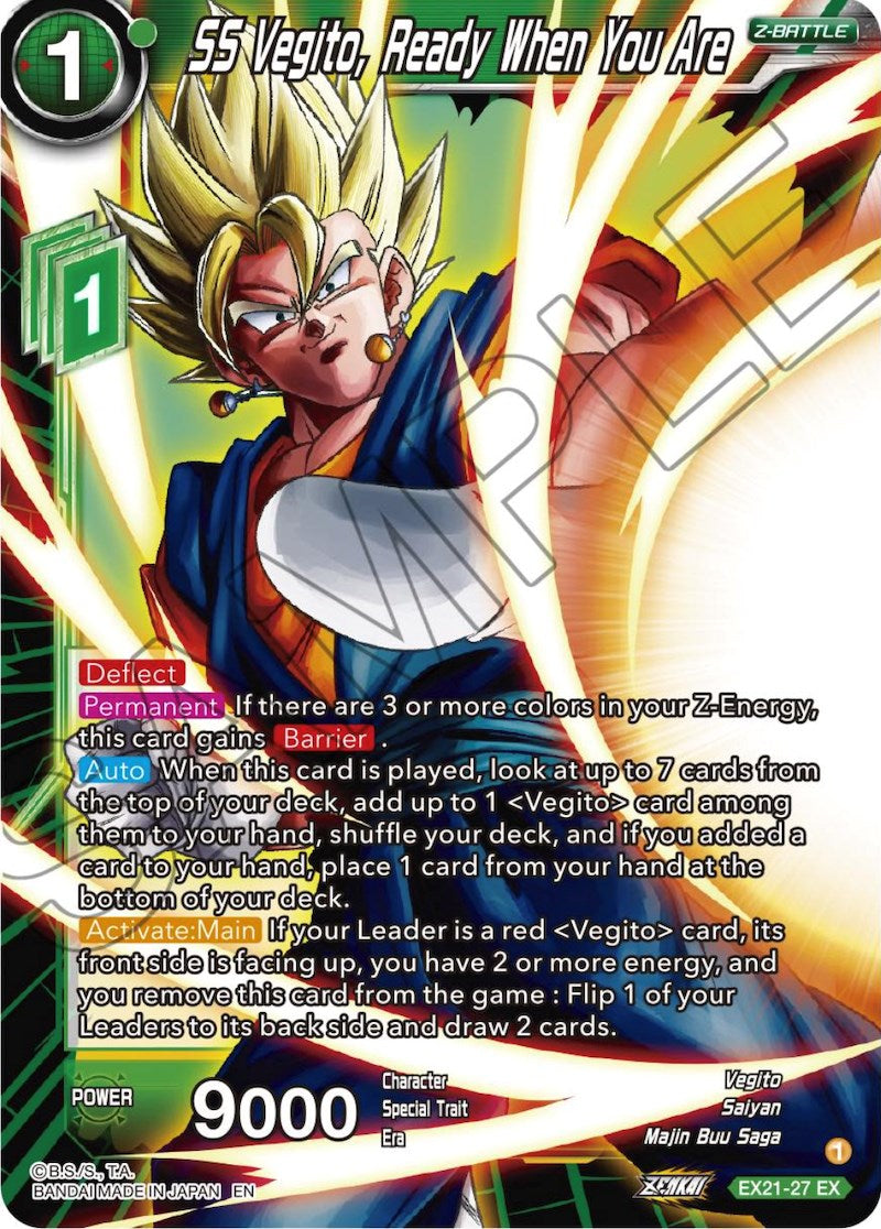 SS Vegito, Ready When You Are (EX21-27) [5th Anniversary Set] | Dragon's Lair Comics and Fantasy Houston TX