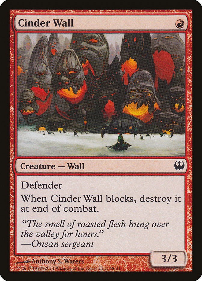 Cinder Wall [Duel Decks: Knights vs. Dragons] | Dragon's Lair Comics and Fantasy Houston TX