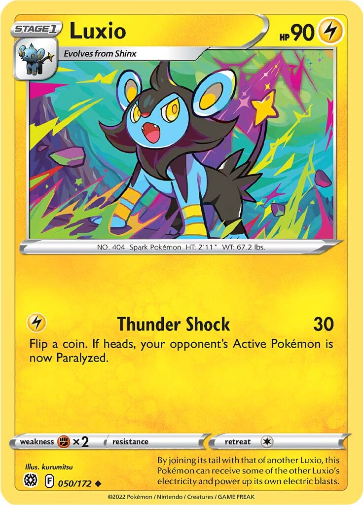 Luxio (050/172) [Sword & Shield: Brilliant Stars] | Dragon's Lair Comics and Fantasy Houston TX