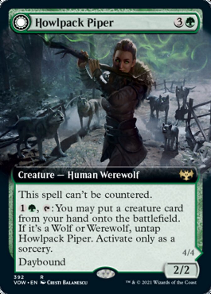 Howlpack Piper // Wildsong Howler (Extended Art) [Innistrad: Crimson Vow] | Dragon's Lair Comics and Fantasy Houston TX