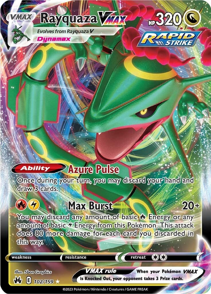 Rayquaza VMAX (102/159) (102) [Sword & Shield: Crown Zenith] | Dragon's Lair Comics and Fantasy Houston TX