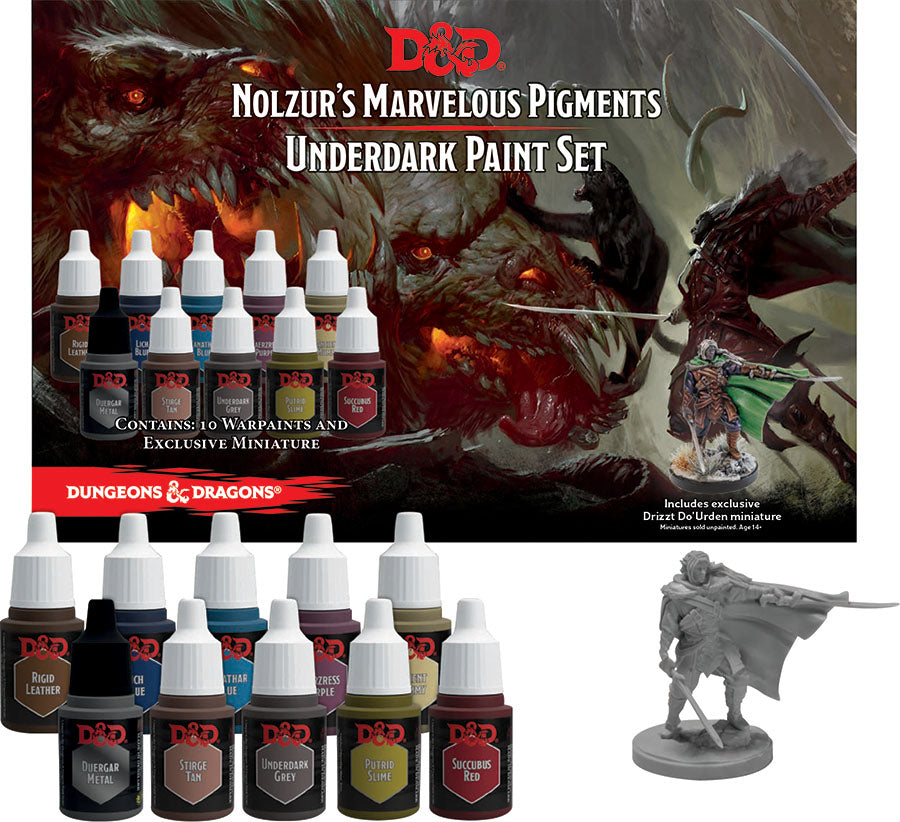 Wizkids Dungeons and Dragons Nolzur`s Marvelous Pigments: Underdark Paint Expansion Set | Dragon's Lair Comics and Fantasy Houston TX