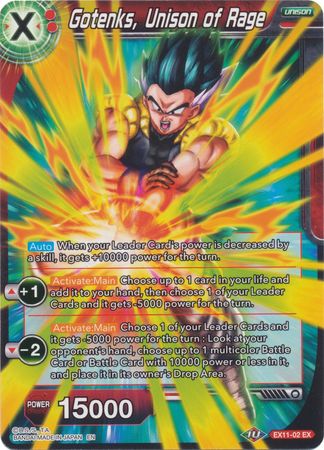 Gotenks, Unison of Rage (EX11-02) [Universe 7 Unison] | Dragon's Lair Comics and Fantasy Houston TX